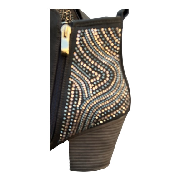 Rhinestone Western Style Ankle Booties by Boutique By Corkeys - Picture 4 of 11